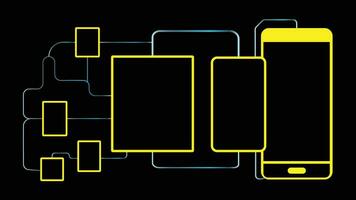 Stripes technology circuit board vector concept abstract background