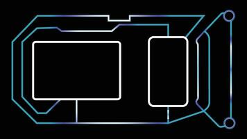 Stripes technology circuit board vector concept abstract background