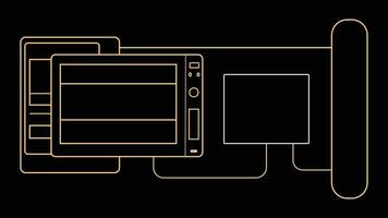 Stripes technology circuit board vector concept abstract background