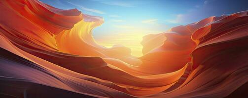 antelope canyon in arizona - background travel concept, Generative AI photo