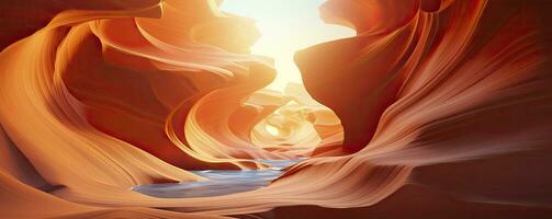 antelope canyon in arizona - background travel concept, Generative AI photo