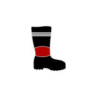 boot icon with red stripe vector