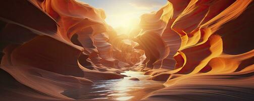 antelope canyon in arizona - background travel concept, Generative AI photo