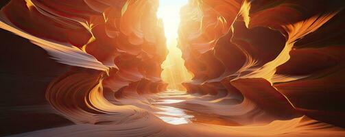 antelope canyon in arizona - background travel concept, Generative AI photo