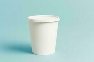 AI generated coffee paper cup mockup. AI Generative Pro Photo