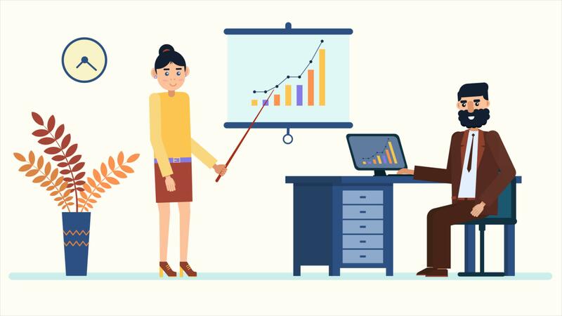 animation VIDEO 4K businesses and finance. This animated video is ...