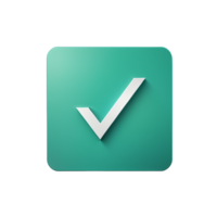 AI Generative check mark icon on transparent background PNG image