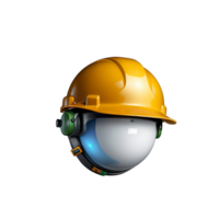 ai generativo construcción casco en transparente antecedentes png imagen