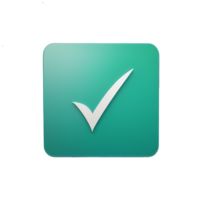 AI Generative check mark icon on transparent background PNG image