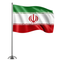 AI Generative waving Iran flag on transparent background PNG image