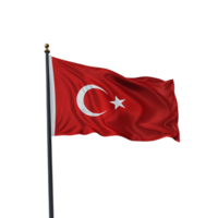 ai generativo ondulación Turquía bandera en transparente antecedentes png imagen