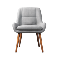 AI generated leather armchair isolated on transparent background PNG image