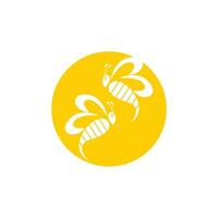 Bee Icon And Symbol Vector Template Illustration