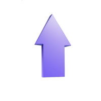 AI Generative 3d graphic of a arrow symbol icon on transparent background PNG image