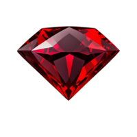 AI Generative red diamond 3d on transparent background PNG image