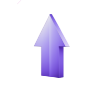 AI Generative 3d graphic of a arrow symbol icon on transparent background PNG image