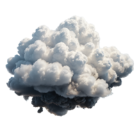 AI Generative cloud 3D icon on transparent background PNG image