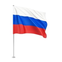 AI Generative waving Russian flag on transparent background PNG image