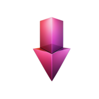 AI Generative 3d graphic of a arrow symbol icon on transparent background PNG image