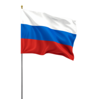 AI Generative waving Russian flag on transparent background PNG image