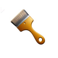 AI Generative paint roller brush 3D icon on transparent background PNG image