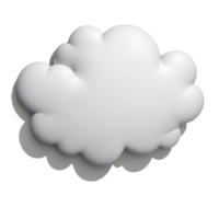 AI Generative cloud 3D icon on transparent background PNG image