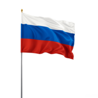 AI Generative waving Russian flag on transparent background PNG image