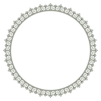 Decorative line art circle frame for design template. Elegant png element for design in Eastern style with transparent background. Lace illustration for invitations and greeting cards