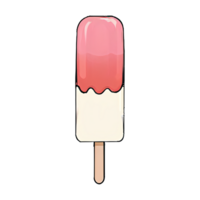 Ice Cream Bar Hand Drawn Cartoon Style Illustration AI Generated png