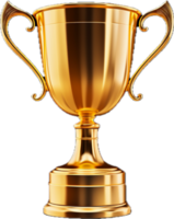 AI generated gold trophy cup png