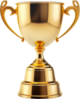 AI generated gold trophy cup png