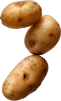 AI generated Falling fresh potatoes png