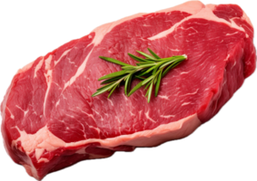 ai généré Frais brut du boeuf steak png