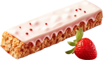 ai généré fraise avoine et écrou bar png