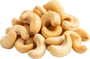 Cashew nuts heap png with AI generated.