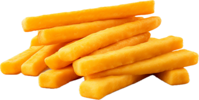 Pile of tasty cheese sticks png with AI generated.