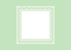 Paper cut Beautiful Cute square lace vector material