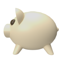 le porcin banque et maison pour gagner ou économie argent concept 3d le rendu png