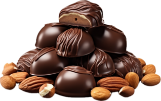 ai genererad choklad godis med nötter png