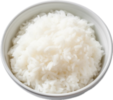 Bowl of white rice png with AI generated.