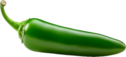 groen jalapeno peper PNG met ai gegenereerd.