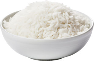 cuenco de blanco arroz png con ai generado.