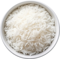 Bowl of white rice png with AI generated.