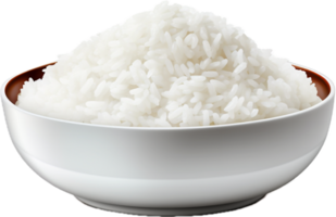 Bowl of white rice png with AI generated.