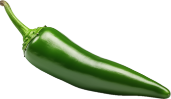 Green jalapeno pepper png with AI generated.