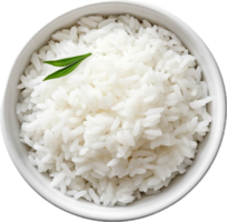 Bowl of white rice png with AI generated.