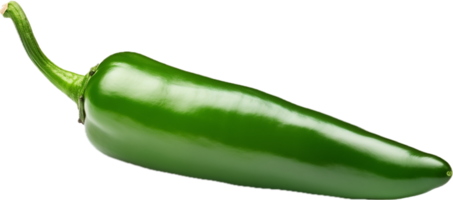 Green jalapeno pepper png with AI generated.