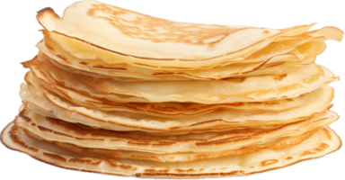 AI generated Stack of thin crepes png