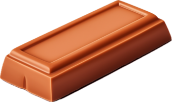 AI generated chocolate bar with caramel filling png
