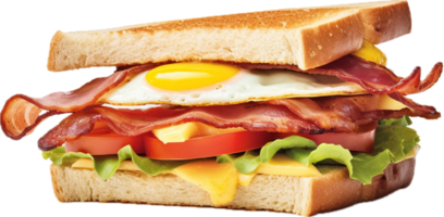 ai generato Sandwich con Bacon formaggio e uovo png